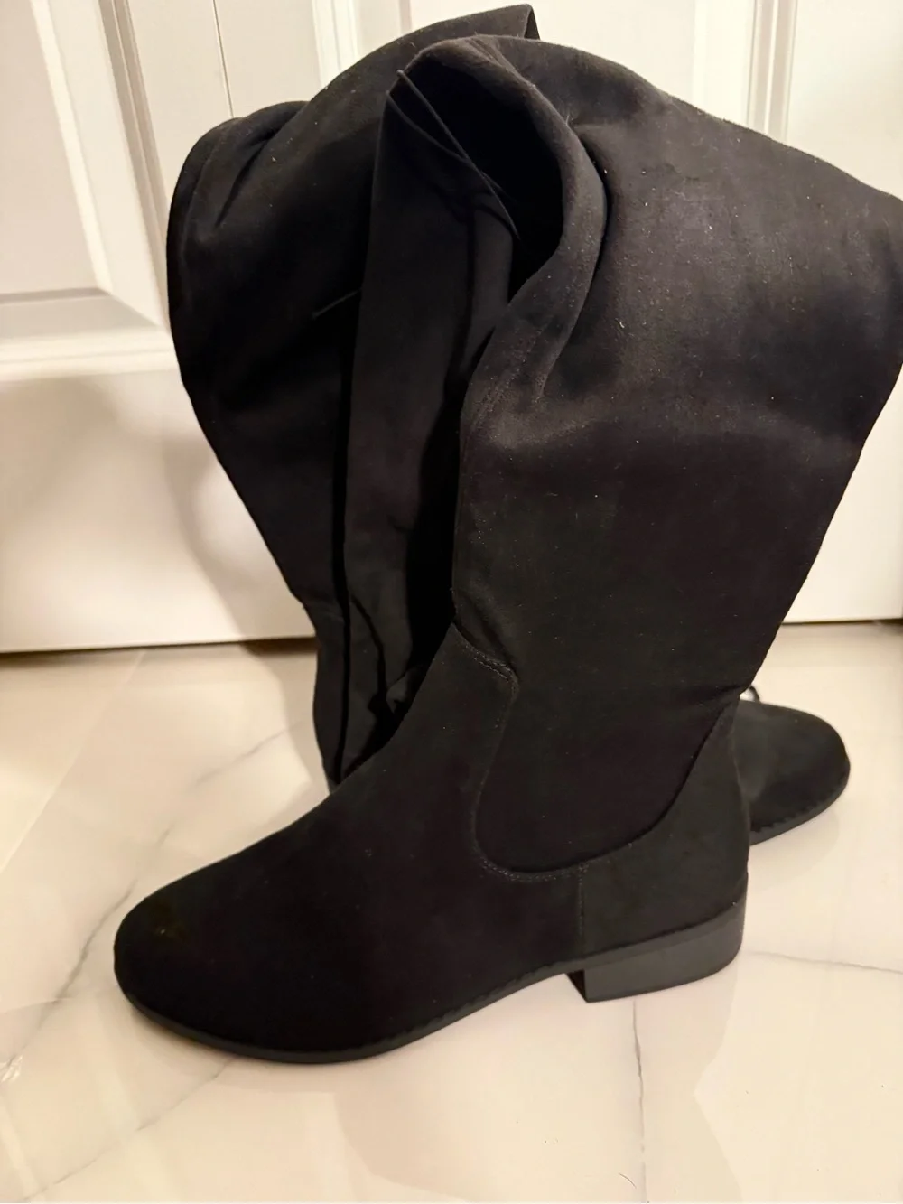 Forever 21 Black Over-the-Knee Flat Boots